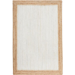Stunning Hand Braided Jute Rug with 4x6 Ivory Rug