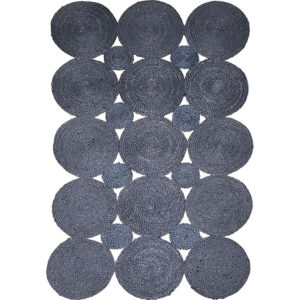 Stunning Hand Braided Designer Jute Rug Blue | 8x10 Rug