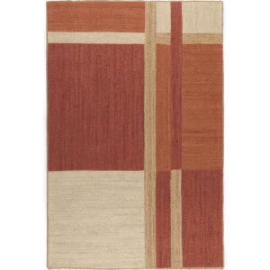 Natural Jute Braided Geometric Area Rug Handmade Floor Carpet